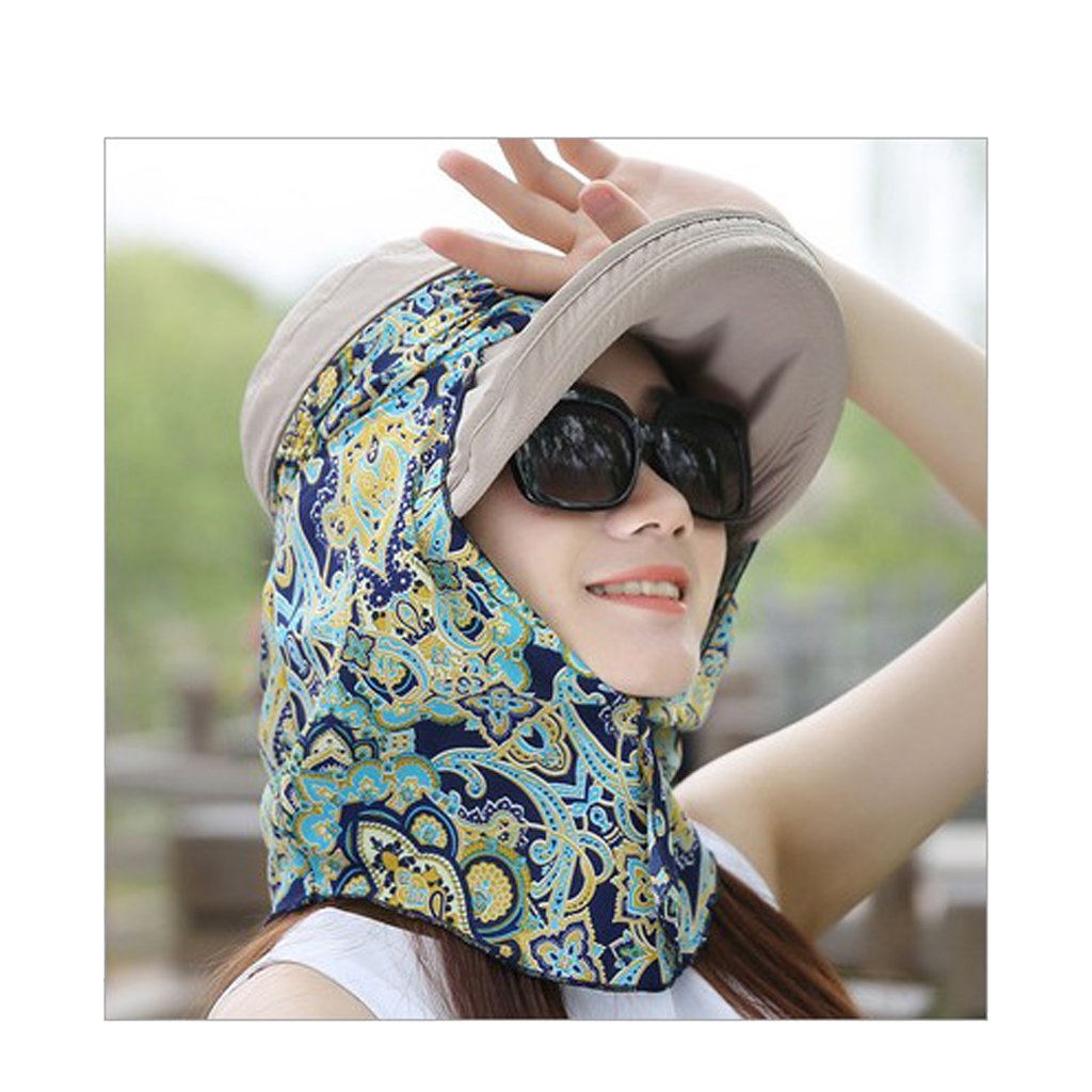 PALAY® Hats for Women UPF 50+ Anti-UV Wide Brim Foldable Sun Visor Hat With Detachable Top & Neck Scarf, Large 14cm Brim, Lightweight Canvas Fabric, Summer Beach Outdoor Protection ( Floral) 3 PCS PALAY® Hats for Women UPF 50+ Anti-UV Wide Brim Foldable Sun Visor Hat With Detachable Top & Neck Scarf, Large 14cm Brim, Lightweight Canvas Fabric, Summer Beach Outdoor Protection ( Floral) 3 PCS